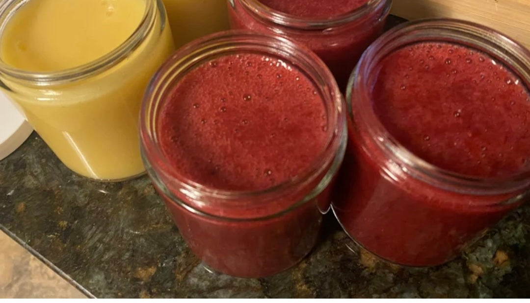 Jar Of Seamoss Gel Infused With Mixed Berries