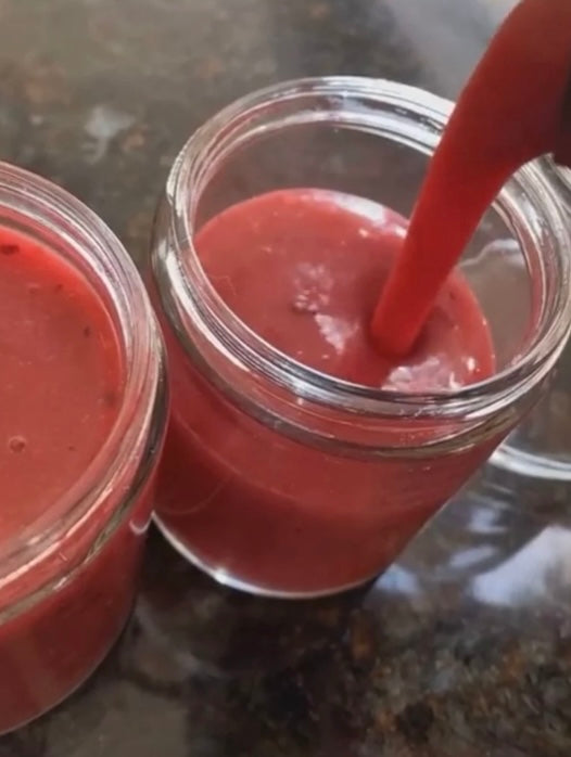 Jar Of Seamoss Gel Infused With Mixed Berries