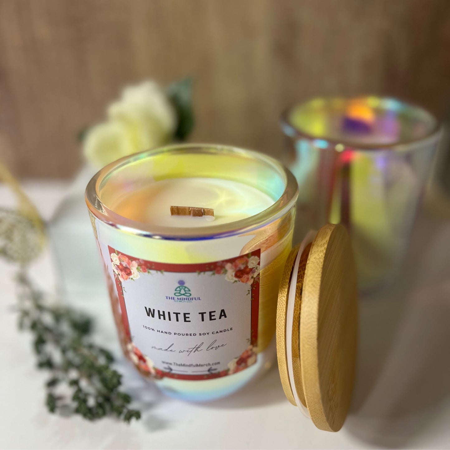 Candle White Tea Scented (14 oz)