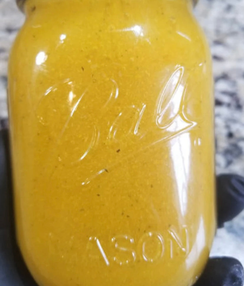 Jar Of Seamoss Gel Infused With Peaches