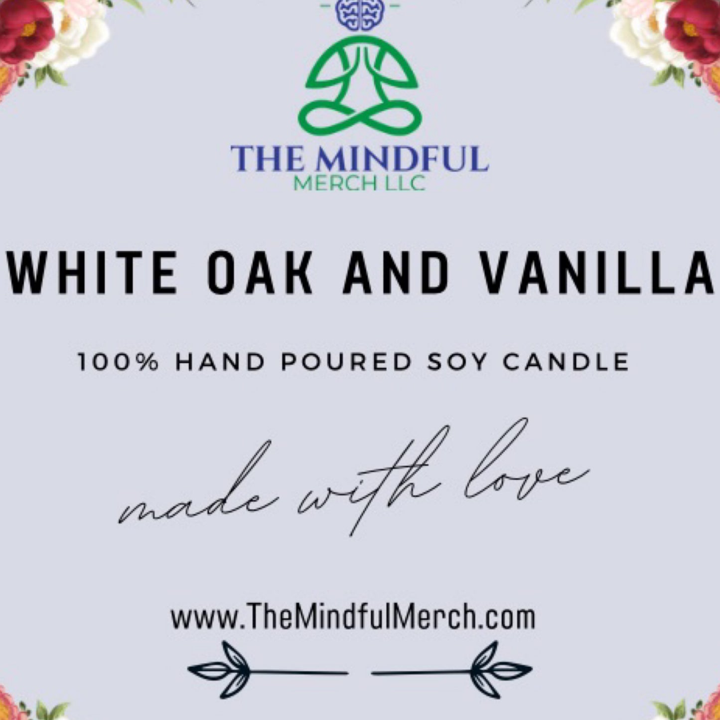 White Oak & Vanilla Candle 14oz Frosted Glass