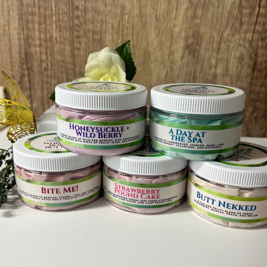 5 Pack Of Whipped Body Butter (4oz Jars)